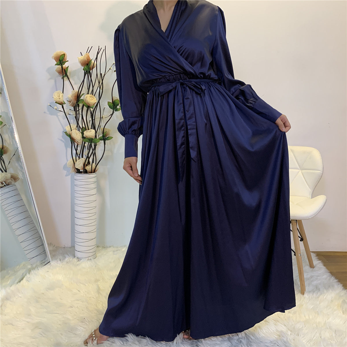 Satin Swing-Kleid