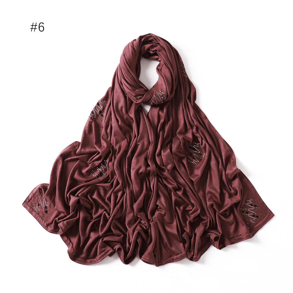 Premium Jersey Hijab mit Strass-Steine