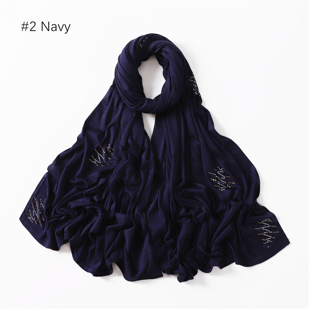Premium Jersey Hijab mit Strass-Steine