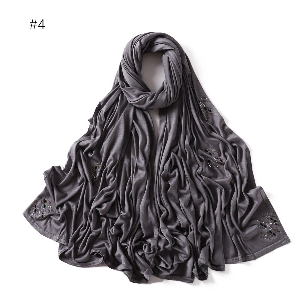 Premium Jersey Hijab mit Strass-Steine