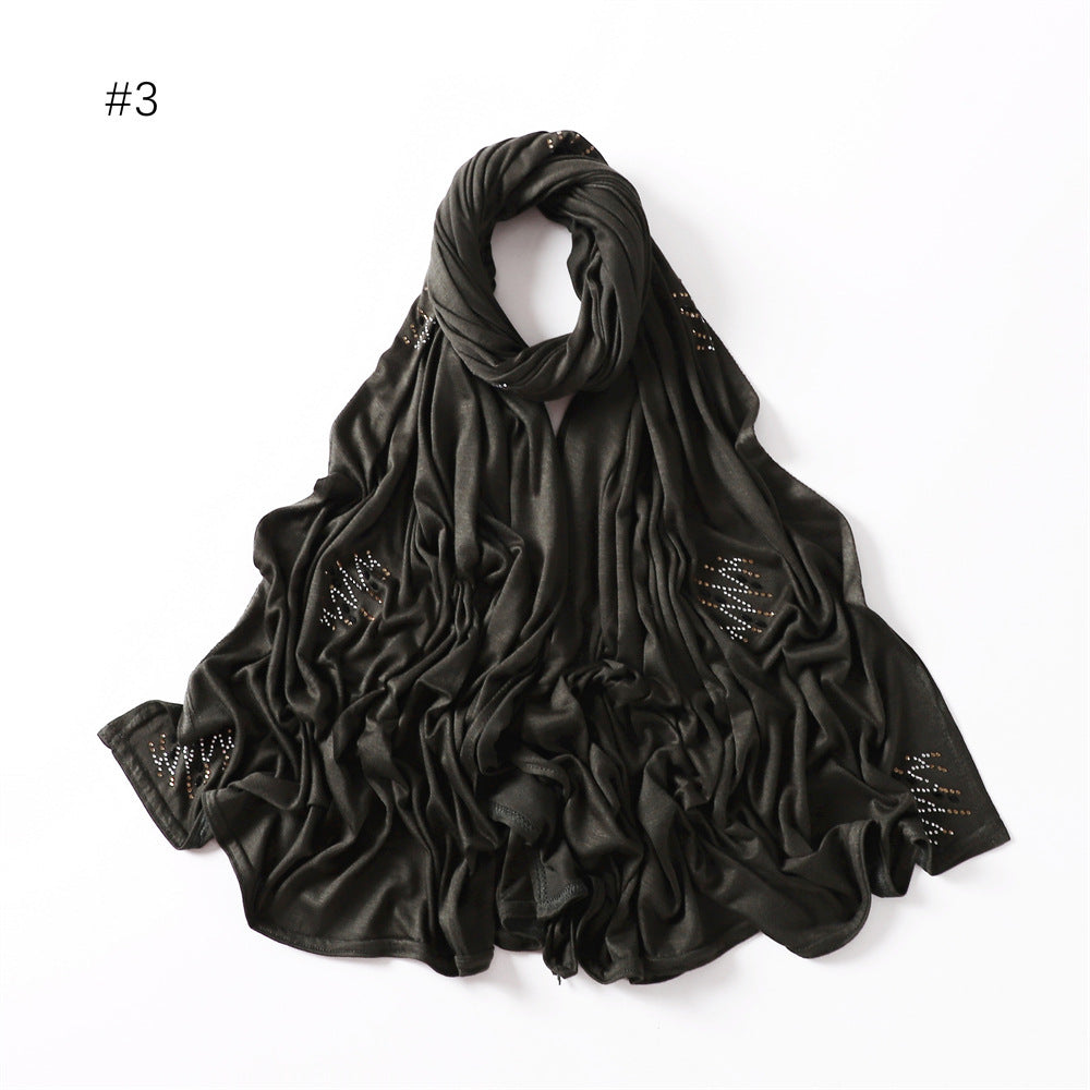 Premium Jersey Hijab mit Strass-Steine