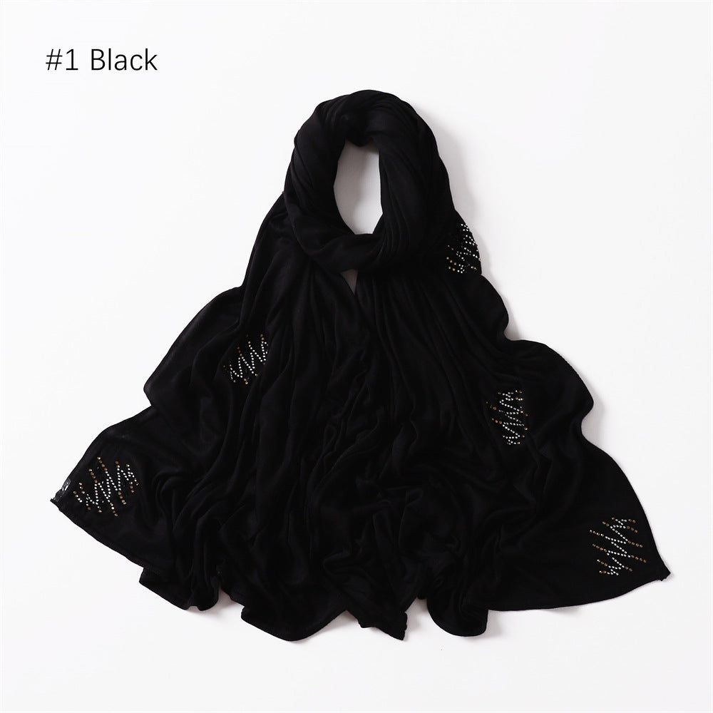 Premium Jersey Hijab mit Strass-Steine
