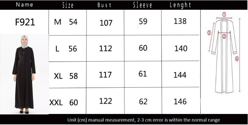 Zipper Abaya mit Reissverschluss