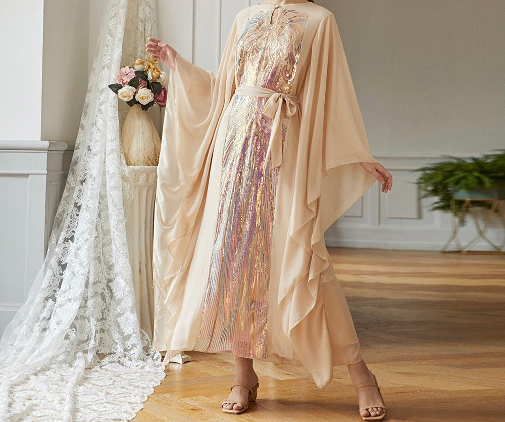 Fariba Butterfly Kleid mit Pailletten