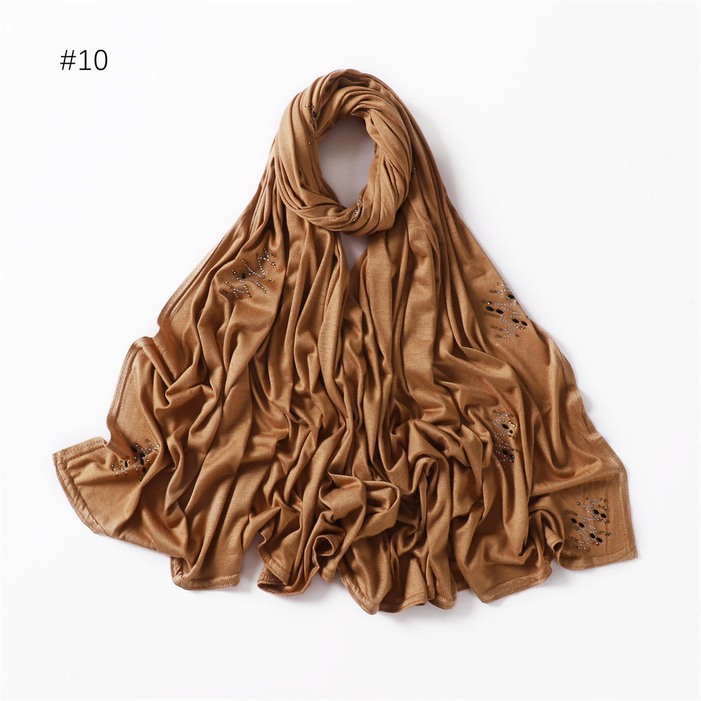 Premium Jersey Hijab mit Strass-Steine