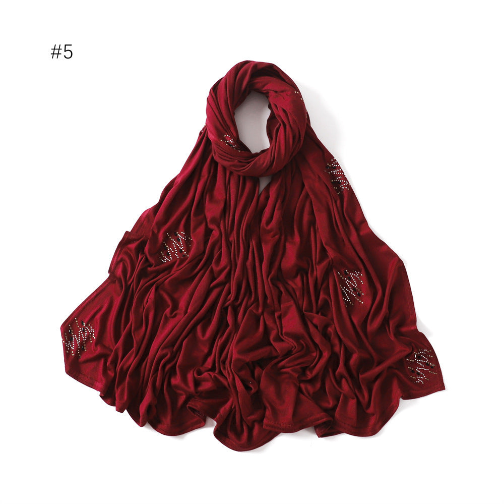 Premium Jersey Hijab mit Strass-Steine