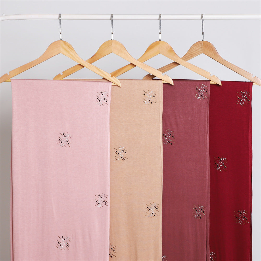 Premium Jersey Hijab mit Strass-Steine