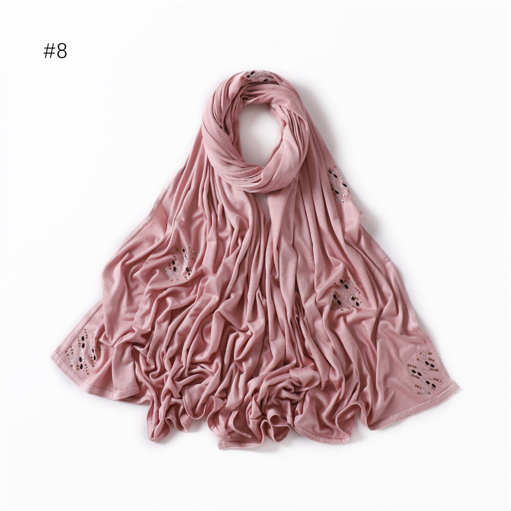 Premium Jersey Hijab mit Strass-Steine