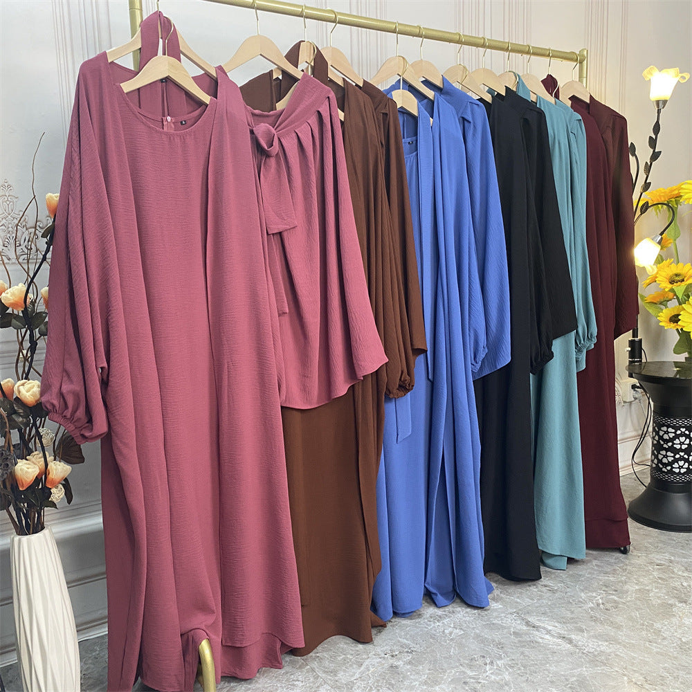 Abaya Set mit Wickelrock
