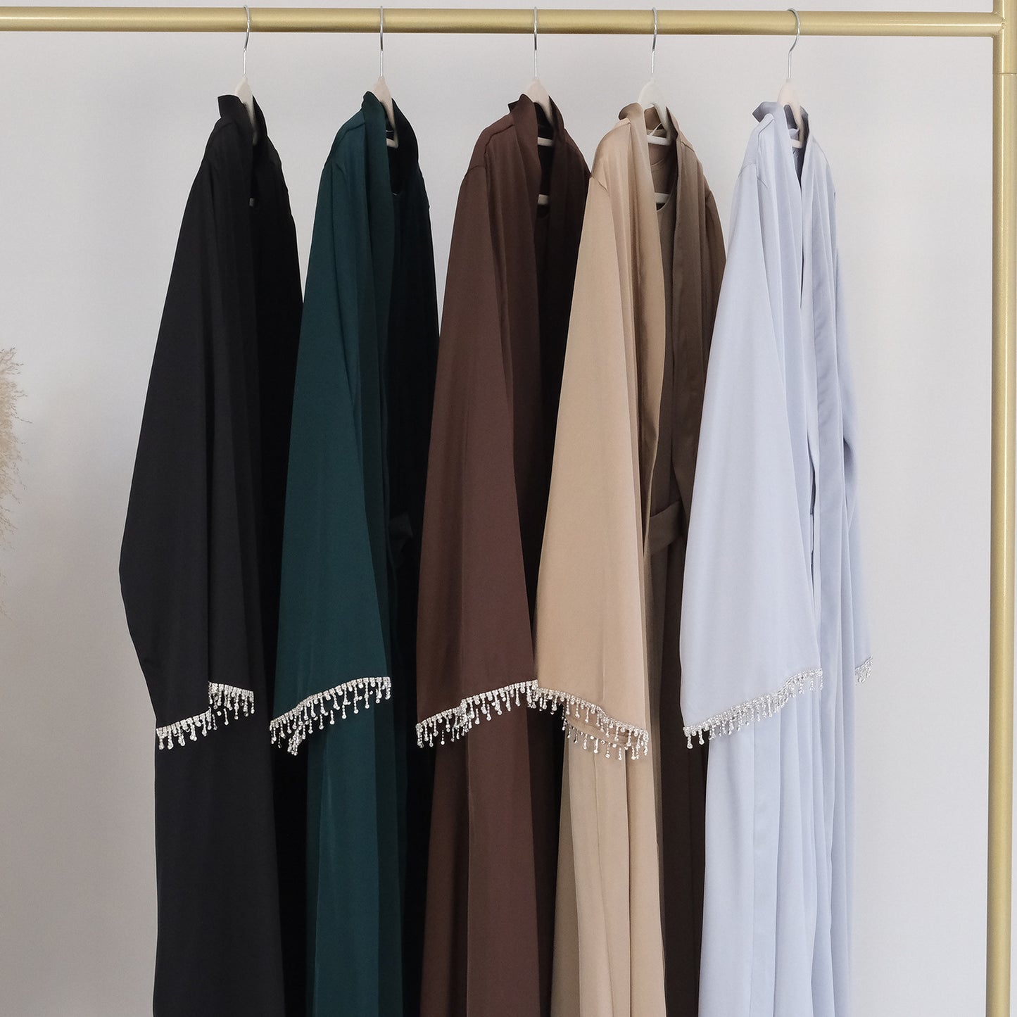 Abaya Set mit Strass-Ärmel