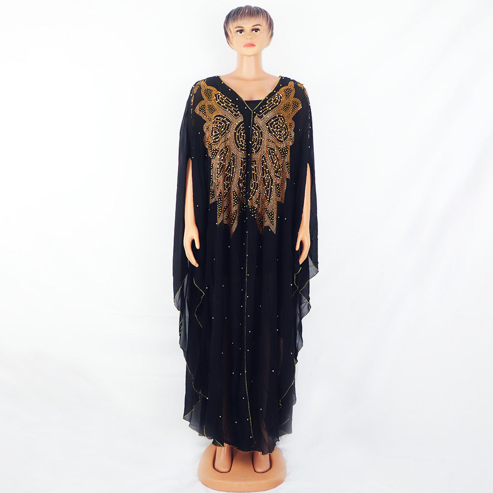 Batwing Kaftan mit Strass-Steine