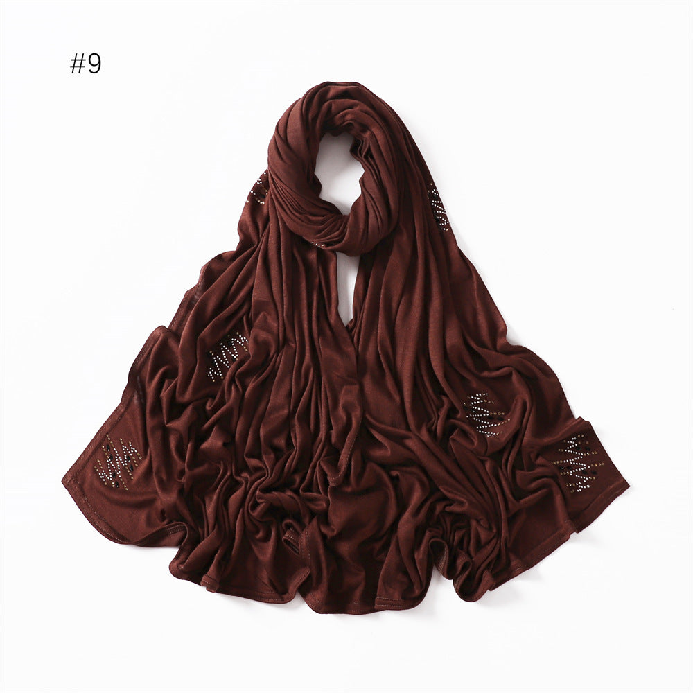 Premium Jersey Hijab mit Strass-Steine