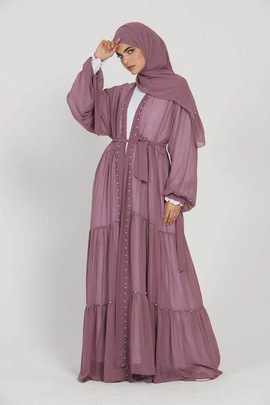 Perlen Chiffon Abaya