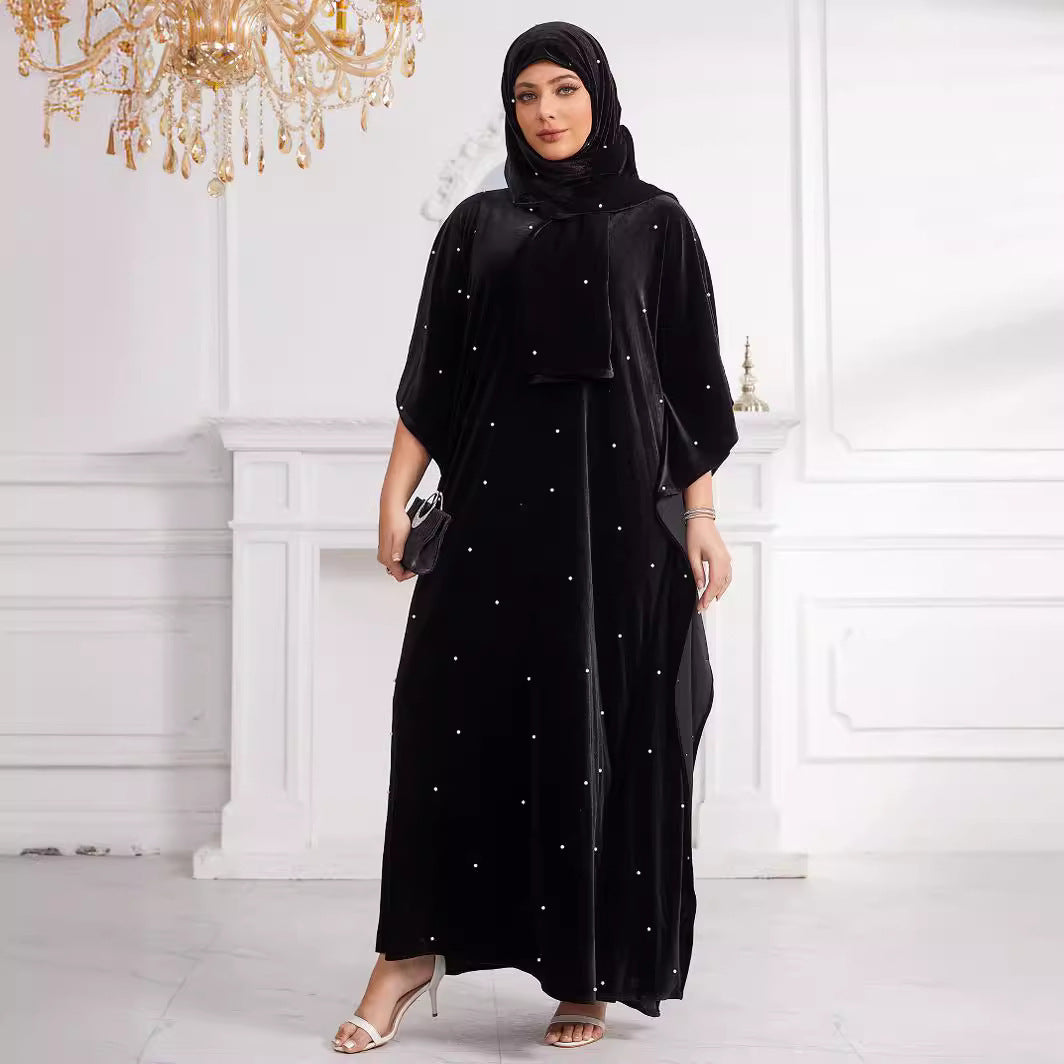 Dubai Velvet Robe mit Hijab