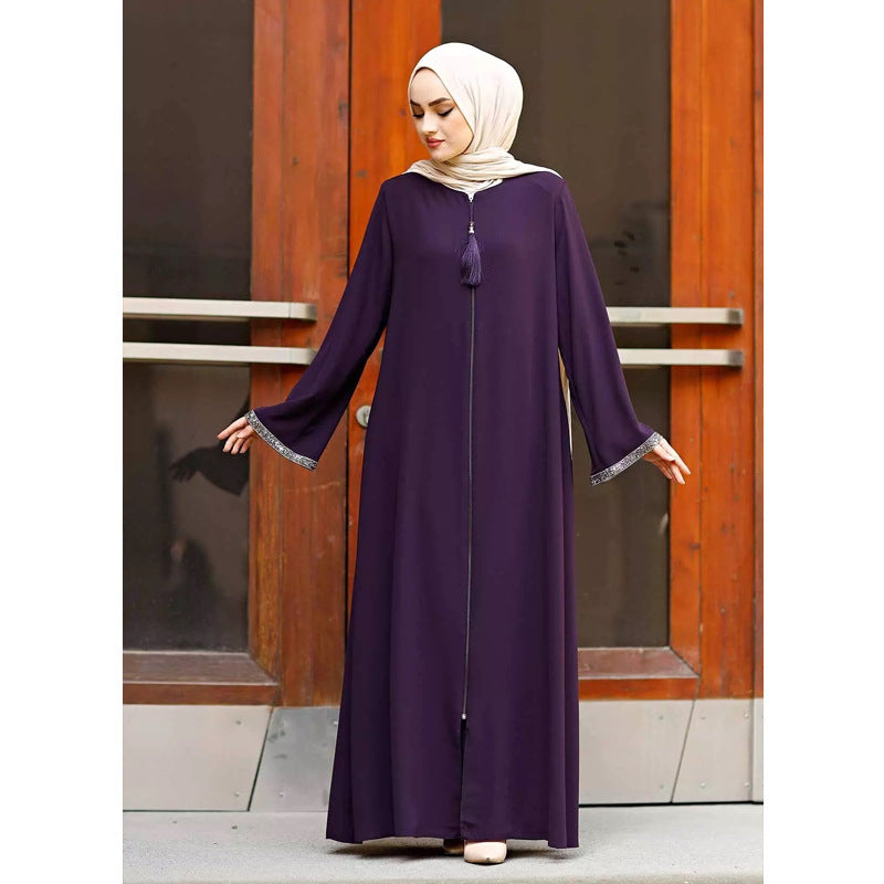 Abaya mit Reissverschluss