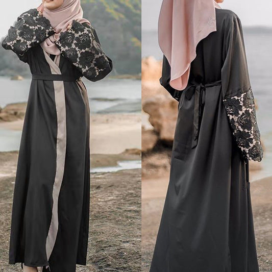 Royal Abaya mit Blumenspitze