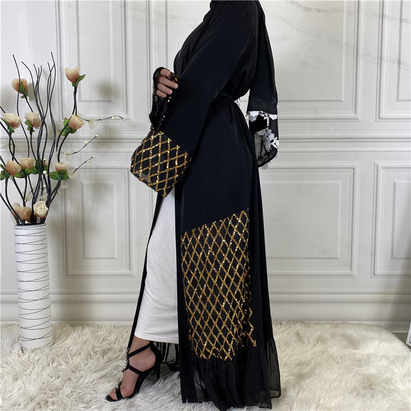 Golden Chiffon-Abaya