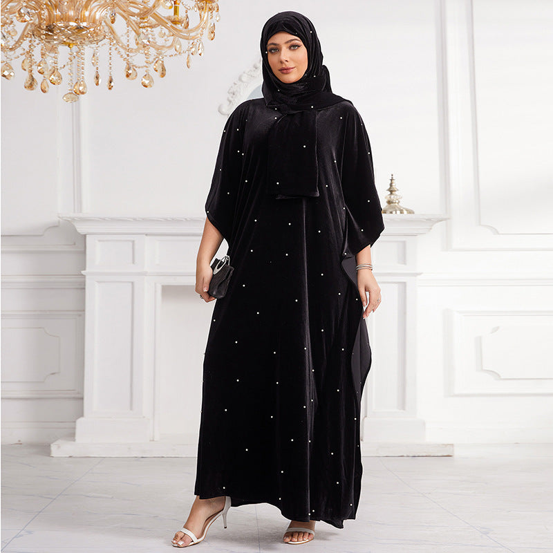 Dubai Velvet Robe mit Hijab