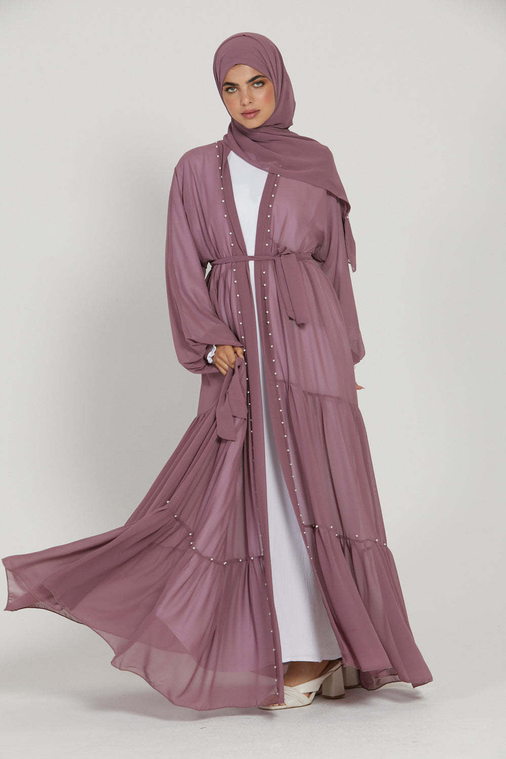 Perlen Chiffon Abaya