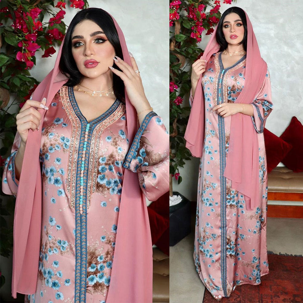 Silk Diamonds Kaftan Kleid