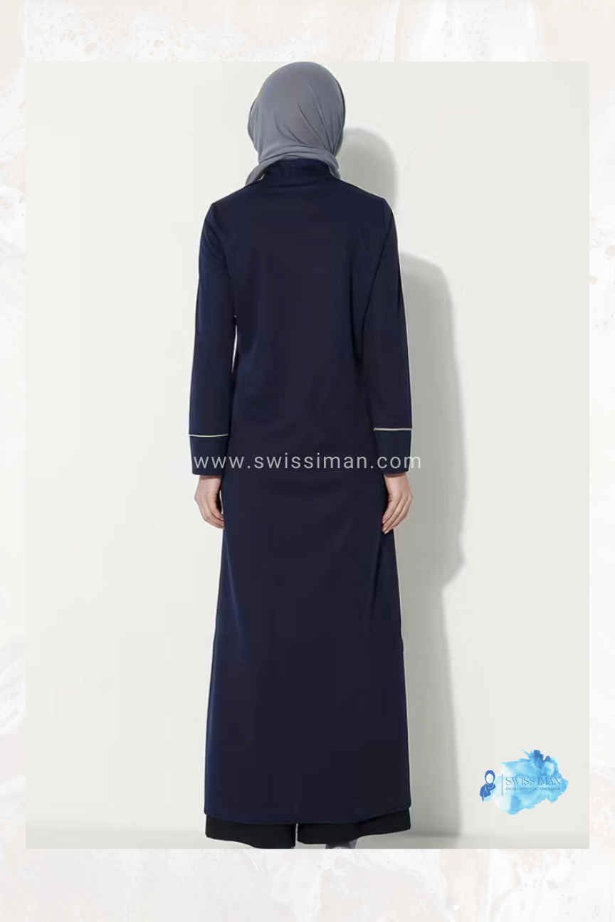 Abaya mit Reissverschluss