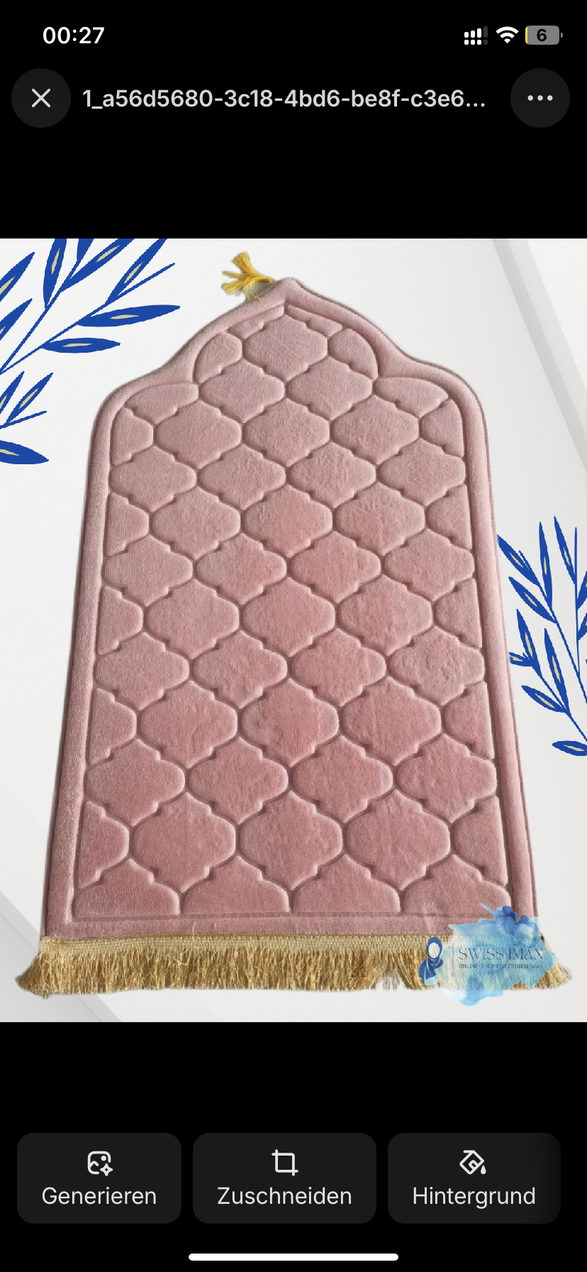 Gebetsteppich aus Samt