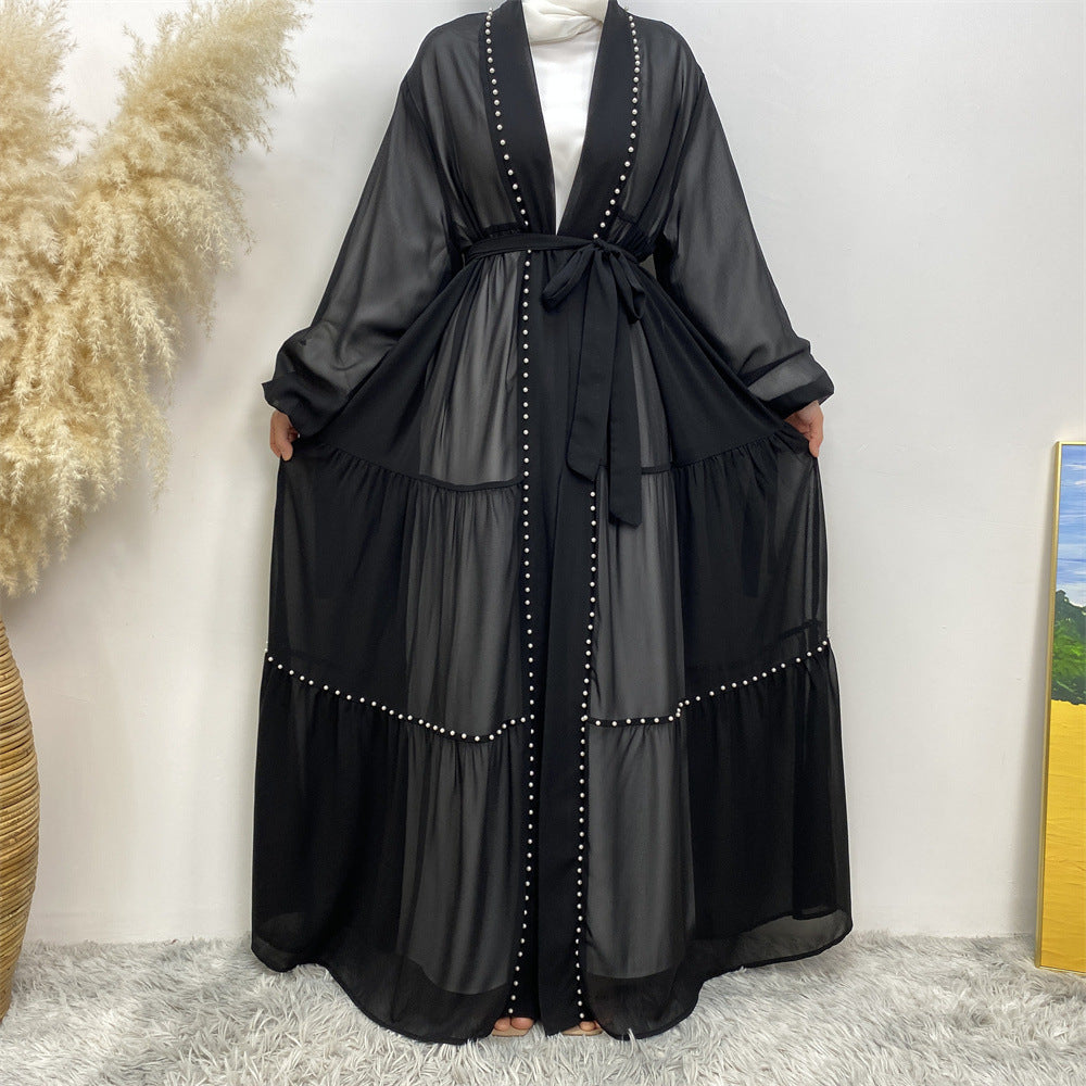 Perlen Chiffon Abaya