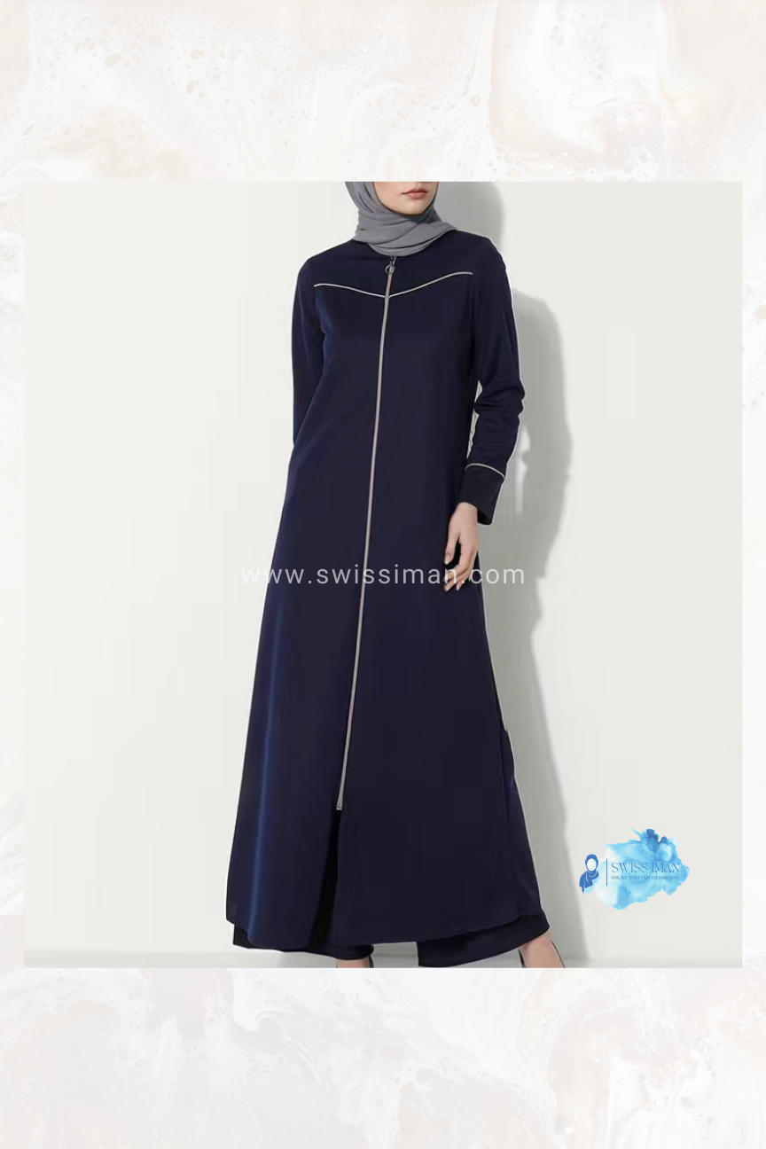 Abaya mit Reissverschluss