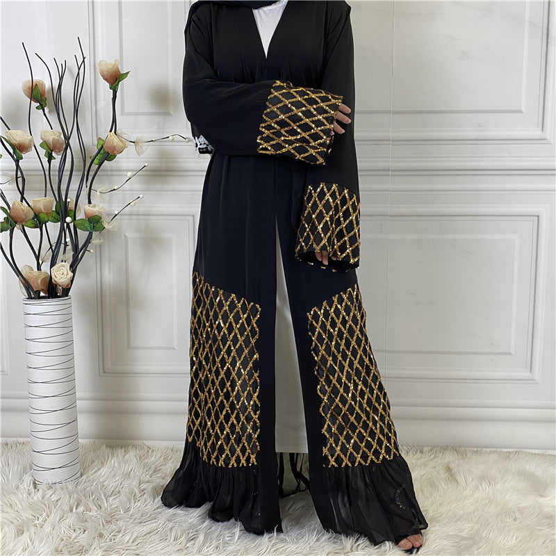 Golden Chiffon-Abaya