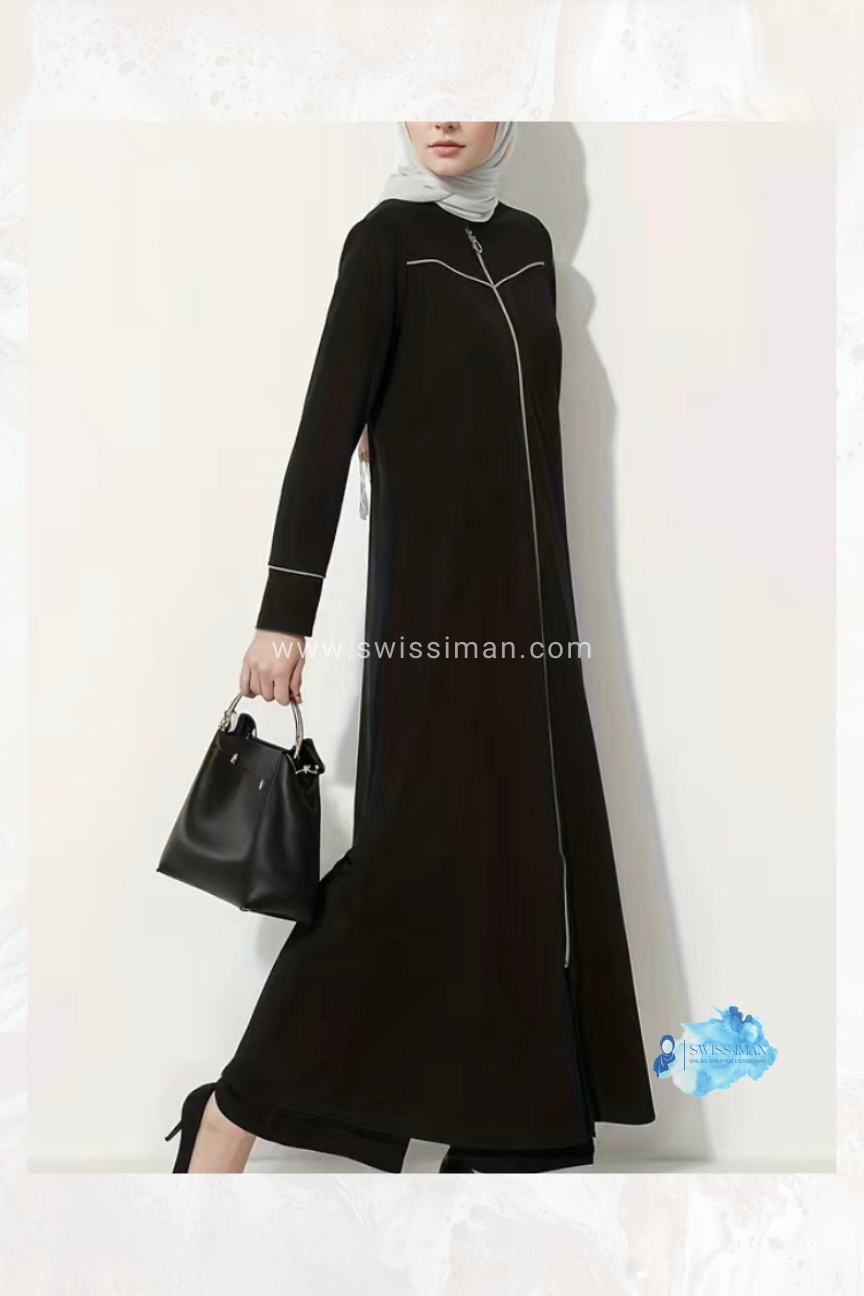 Abaya mit Reissverschluss