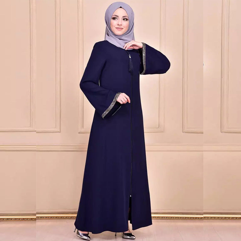 Abaya mit Reissverschluss