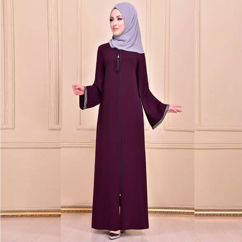 Abaya mit Reissverschluss