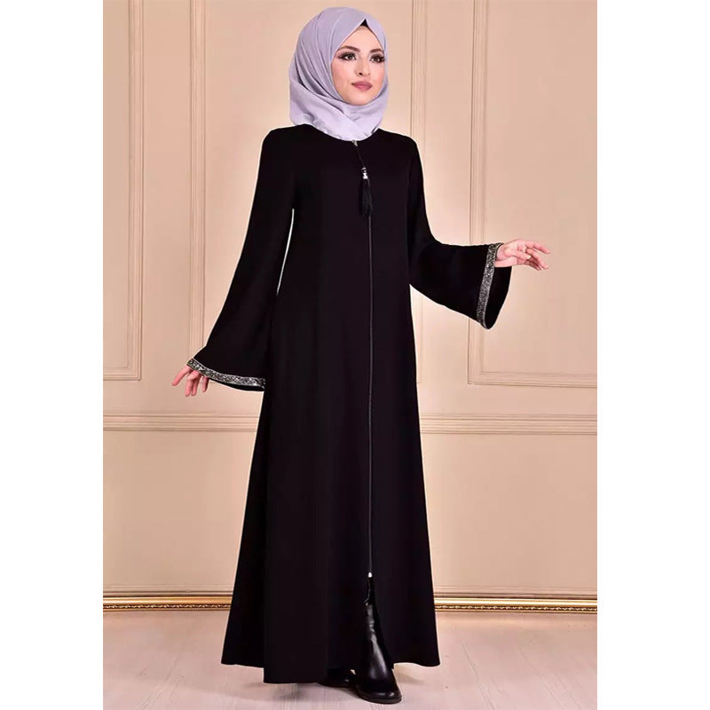 Abaya mit Reissverschluss