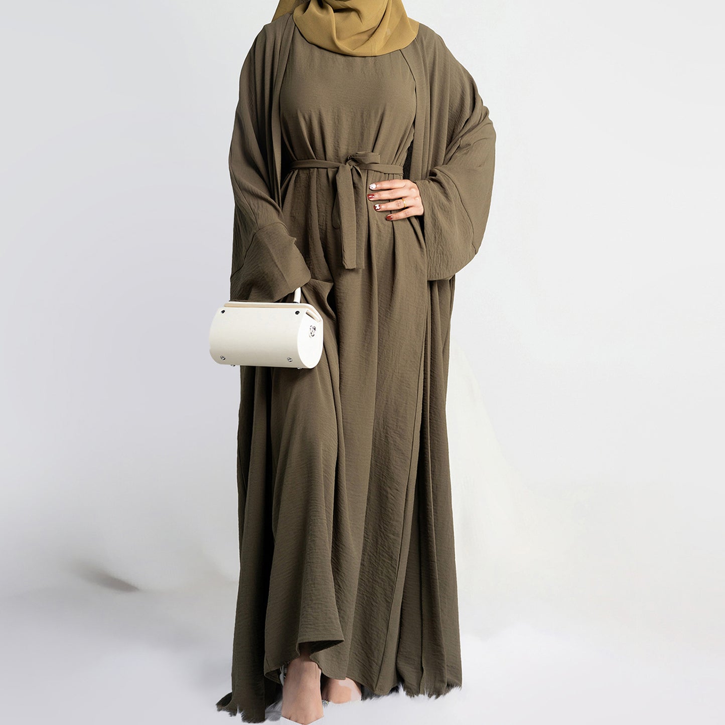 2-teiliges Abaya Set aus Baumwolle