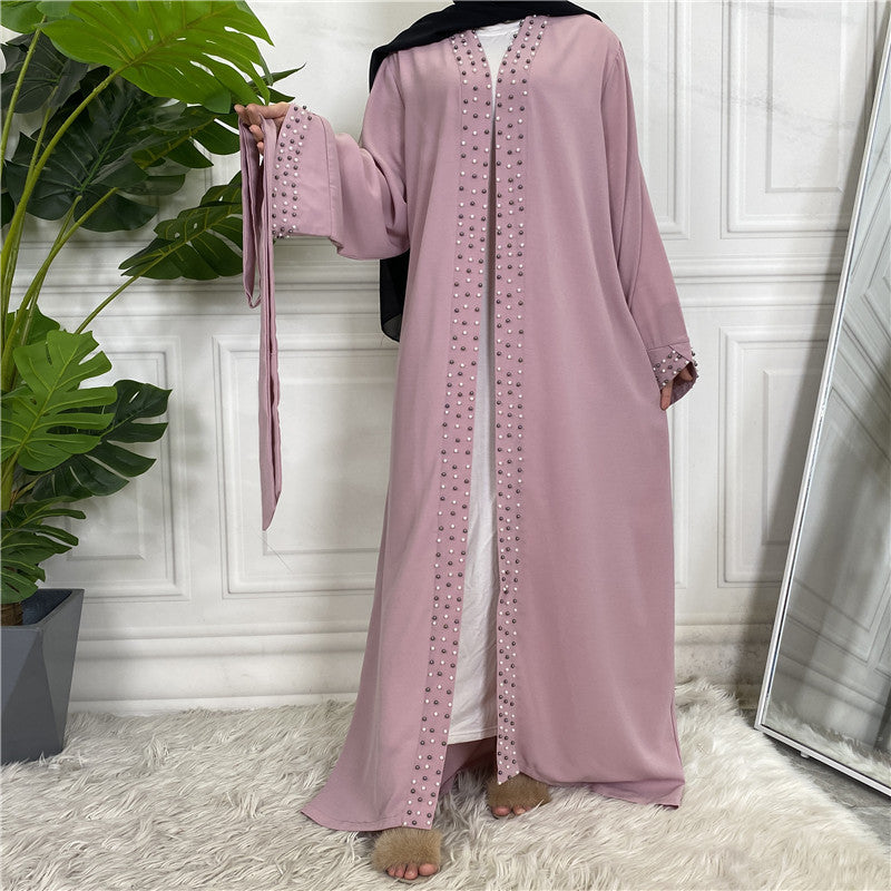 Abaya mit Perlenstickerei