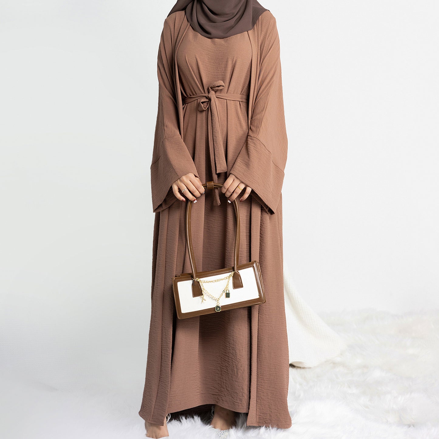 2-teiliges Abaya Set aus Baumwolle