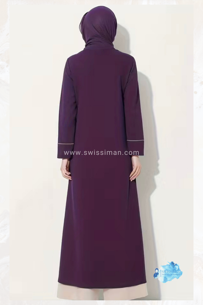 Abaya mit Reissverschluss