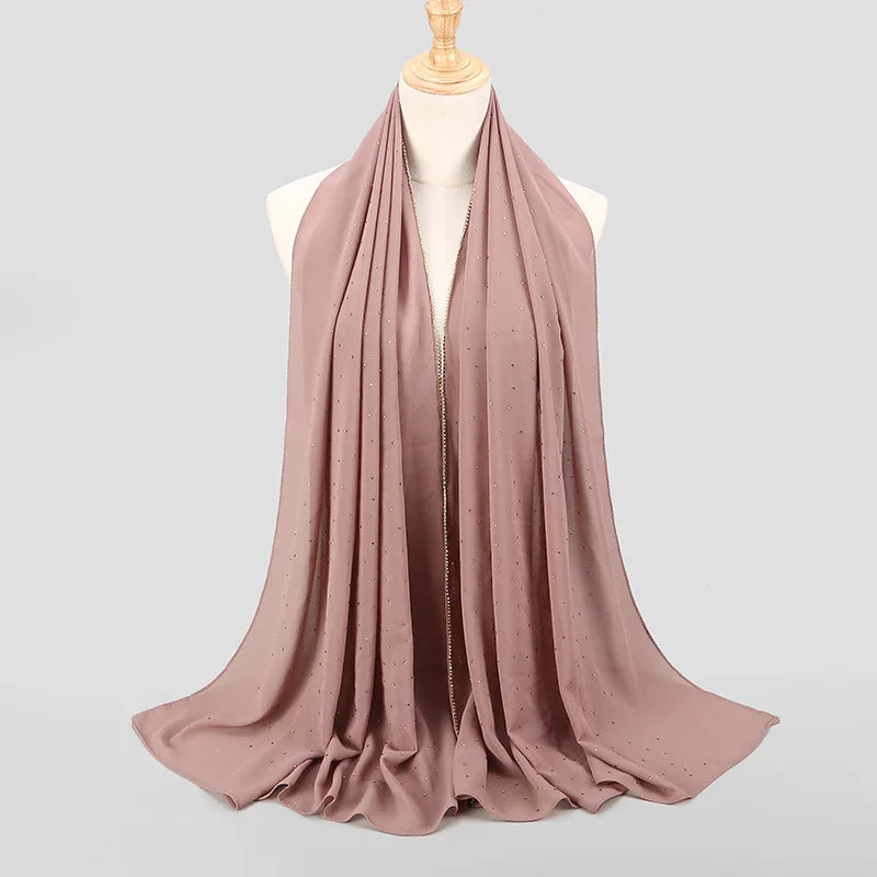 Chiffon Hijab mit Strass