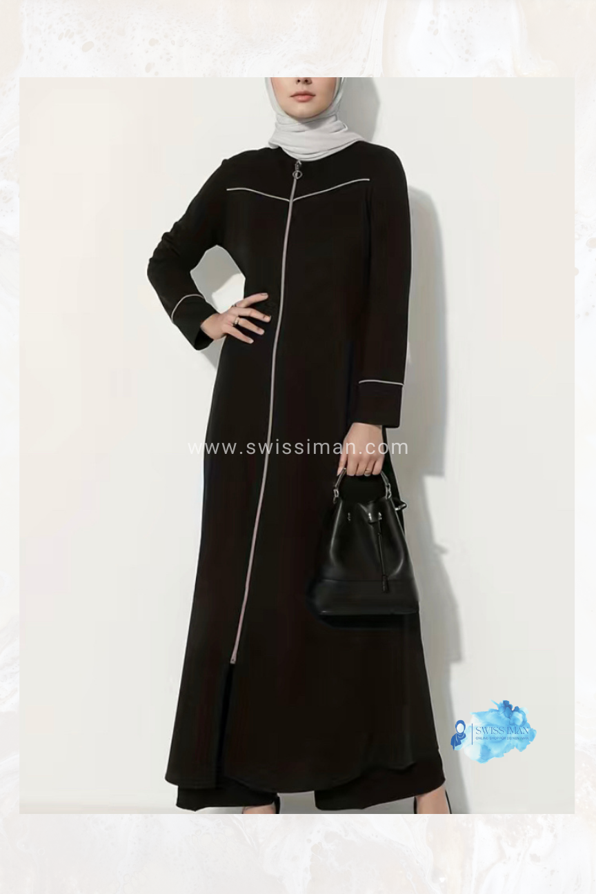 Abaya mit Reissverschluss