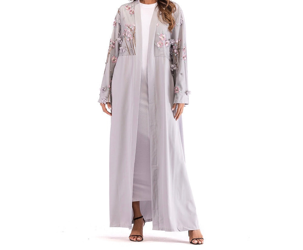 Royal Abaya mit Blumenverzierung