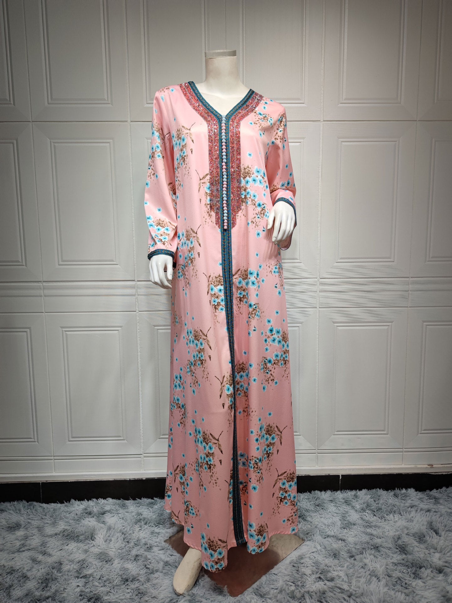 Silk Diamonds Kaftan Kleid