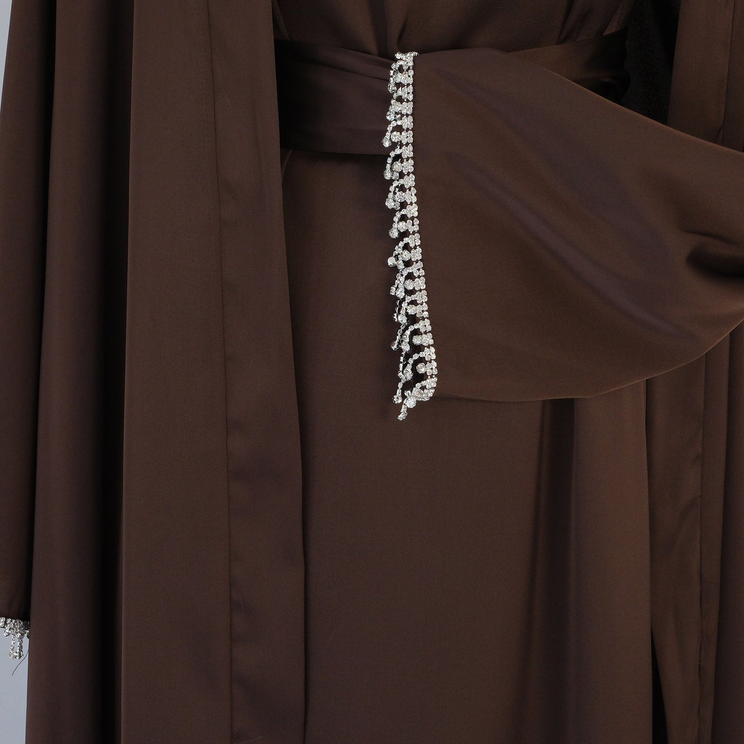 Abaya Set mit Strass-Ärmel