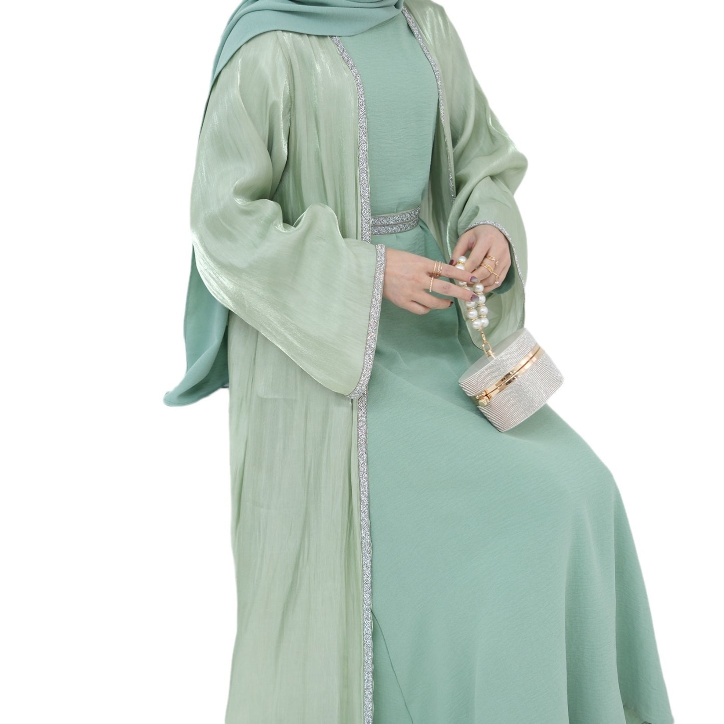 Dubai Sultan Abaya mit Strass