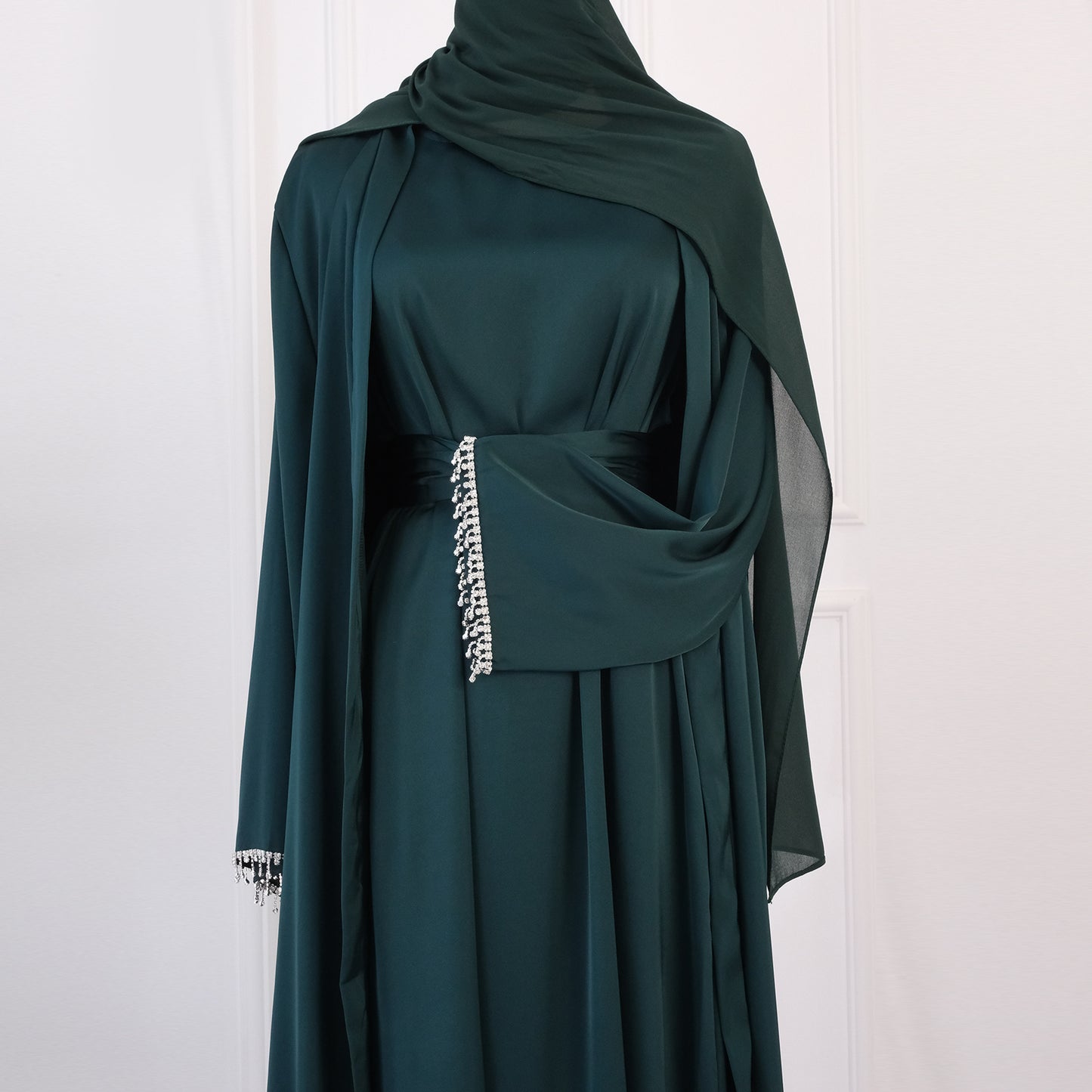 Abaya Set mit Strass-Ärmel