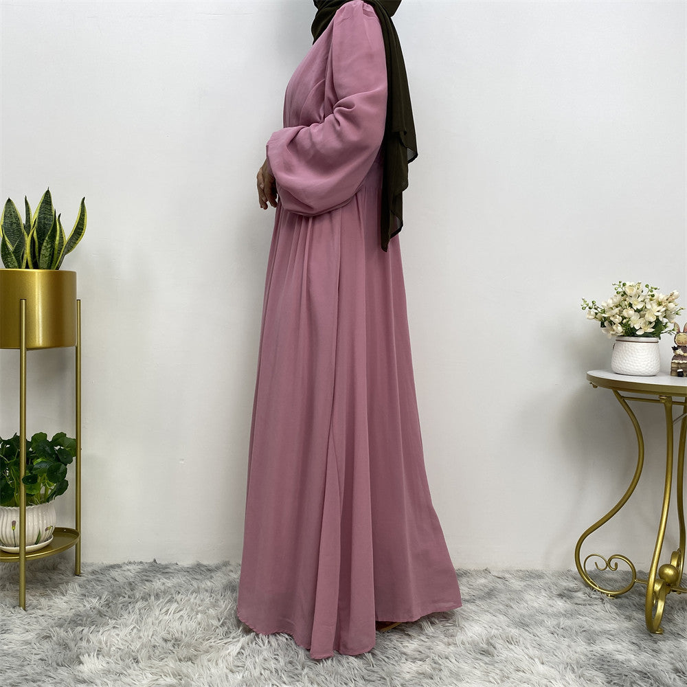 Elham Maxi Rundkleid mit Knöpfen