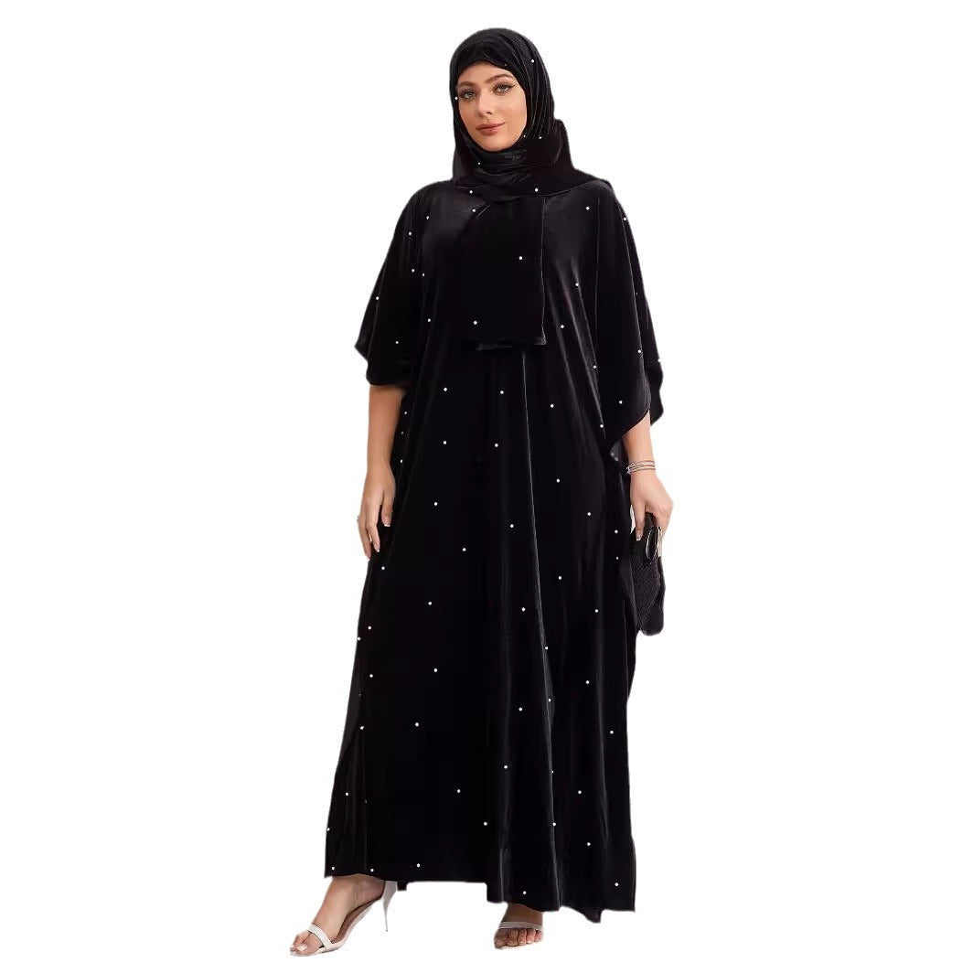 Dubai Velvet Robe mit Hijab