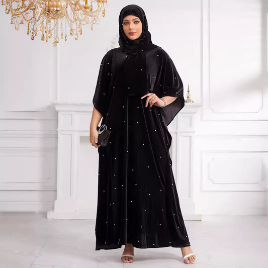 Dubai Velvet Robe mit Hijab