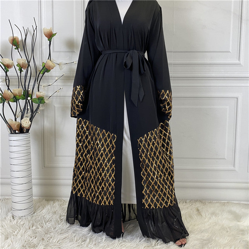 Golden Chiffon-Abaya