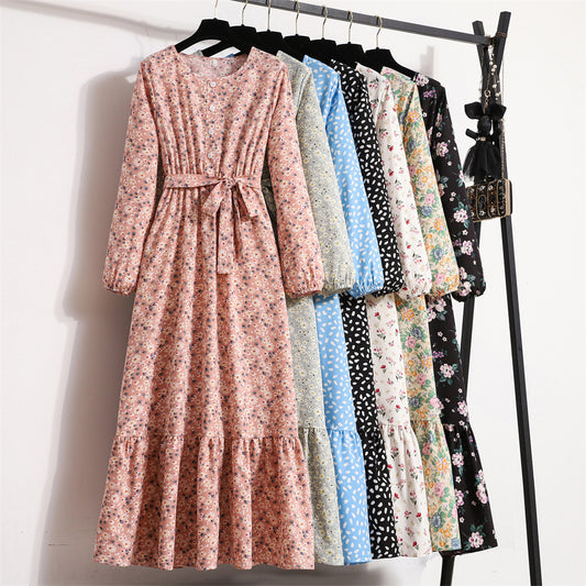 Vintage Floral Maxi Kleid