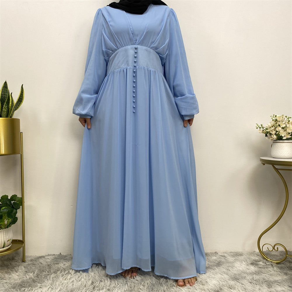 Elham Maxi Rundkleid mit Knöpfen